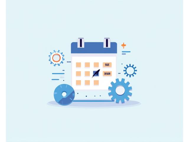 Calendar with gears and an arrow pointing to a new date, symbolizing policy updates and changes.